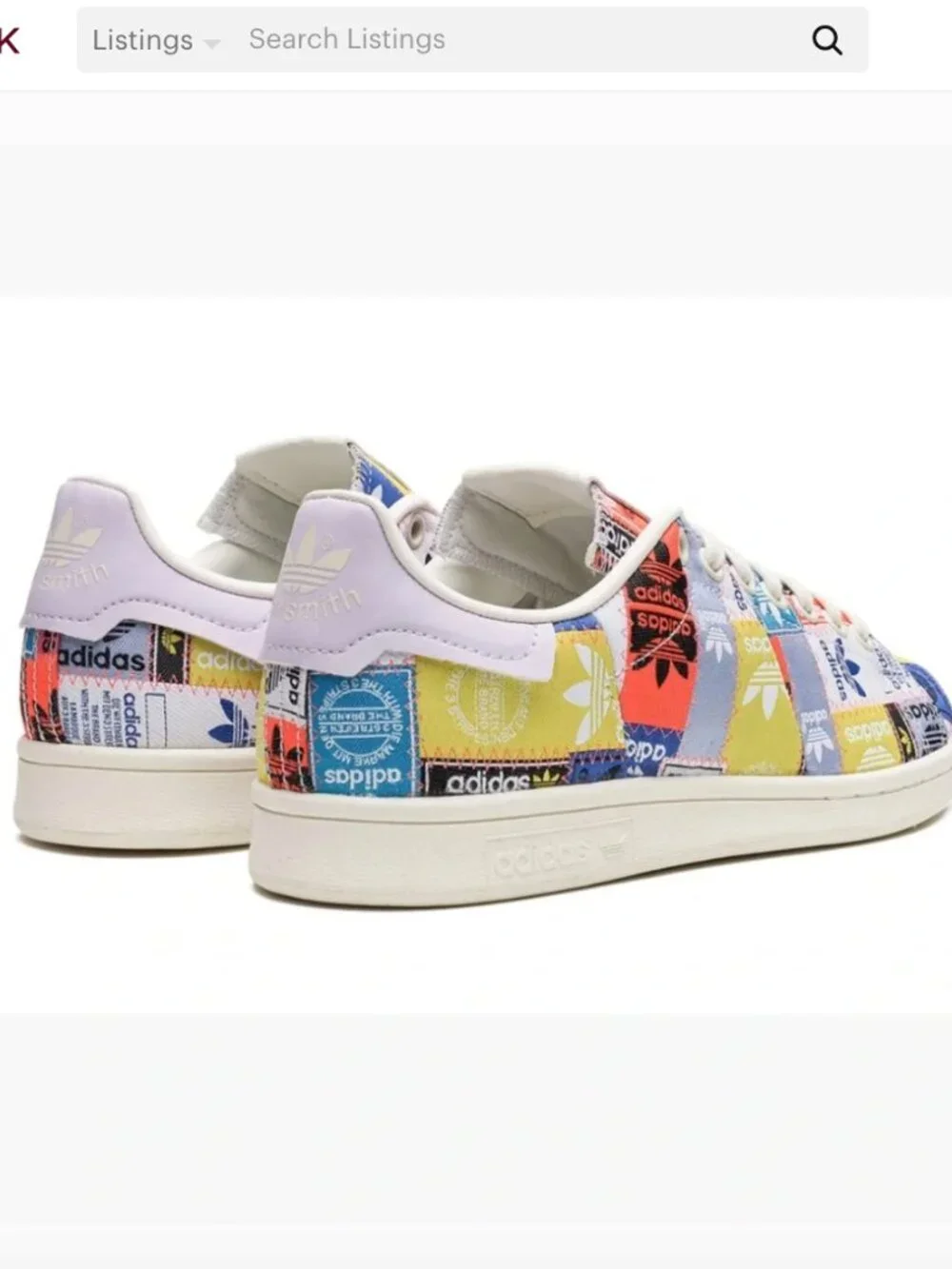 ADIDAS Stan Smith Patchwork Multi Trefoil Sneakers, Size 8.5M/7.5M (Unisex)